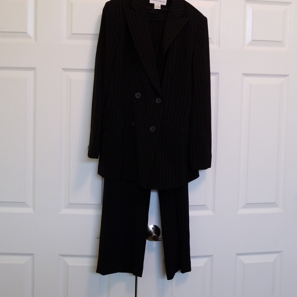 Jones New York Double-breasted Pinstripe Suit